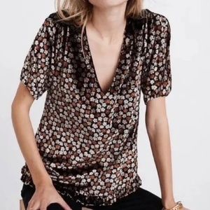 Madewell Velvet Ditzy Floral Top